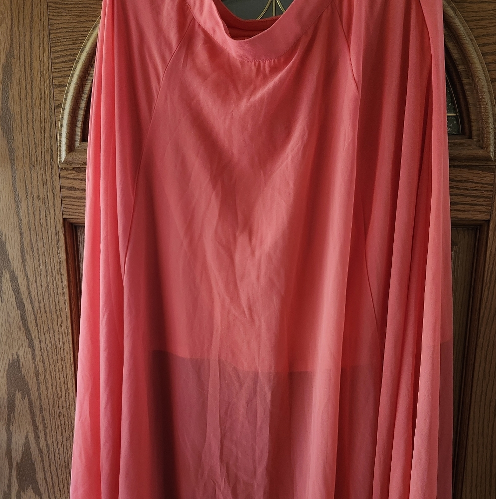 JustFab Coral Maxi Skirt